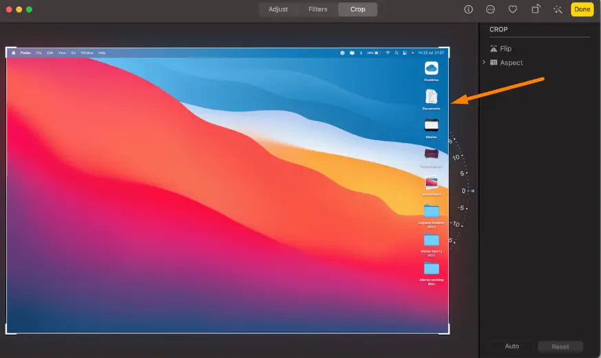 How to crop a screenshot on mac