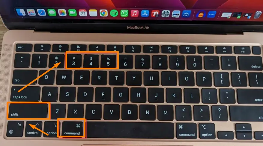 How to take screenshot on Macbook air